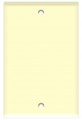 (WBA) Blank Wall Plate 1-Gang Almond